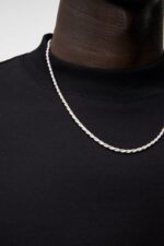 Ace Mock Neck T-shirt Black Men J.Lindeberg Clothing 66XF975 - Image 3