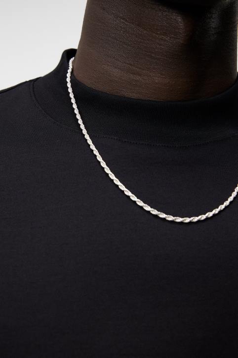 Ace Mock Neck T-shirt Black Men J.Lindeberg Clothing 66XF975 - Image 3