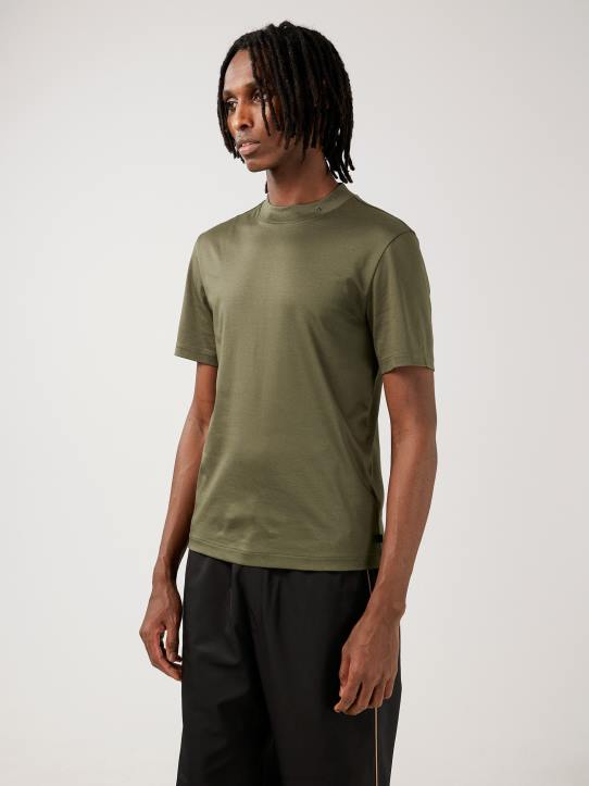 Ace Mock Neck T-shirt Deep Depths Men J.Lindeberg Clothing 66XF2156 - Image 1