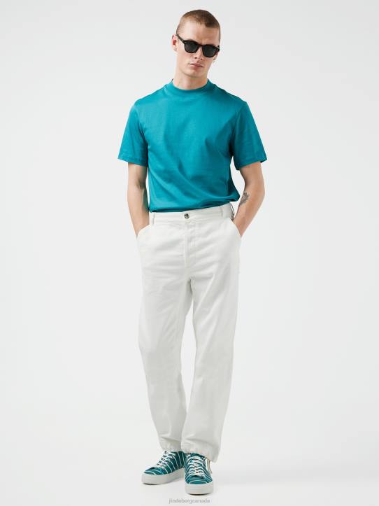 Ace Mock Neck T-shirt Deep Lake Men J.Lindeberg Clothing 66XF2147 - Image 3