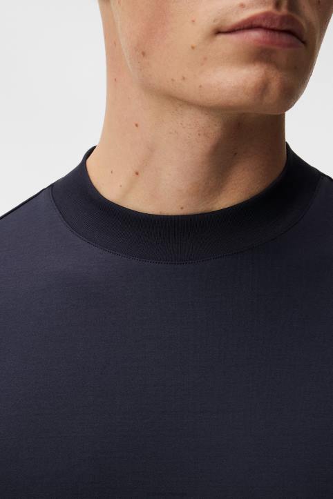 Ace Mock Neck T-shirt Navy Men J.Lindeberg Clothing 66XF950 - Image 3