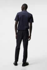 Ace Mock Neck T-shirt Navy Men J.Lindeberg Clothing 66XF974