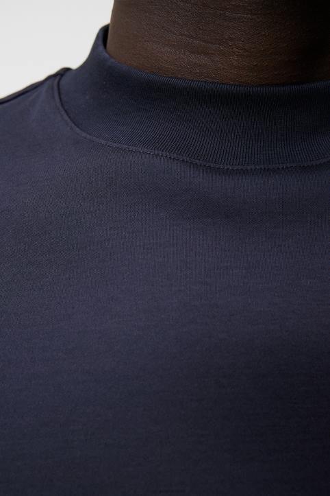 Ace Mock Neck T-shirt Navy Men J.Lindeberg Clothing 66XF974 - Image 4