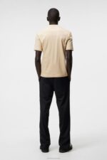 Ace Mock Neck T-shirt Safari Beige Men J.Lindeberg Clothing 66XF973