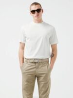 Ace Mock Neck T-shirt White Men J.Lindeberg Clothing 66XF2146