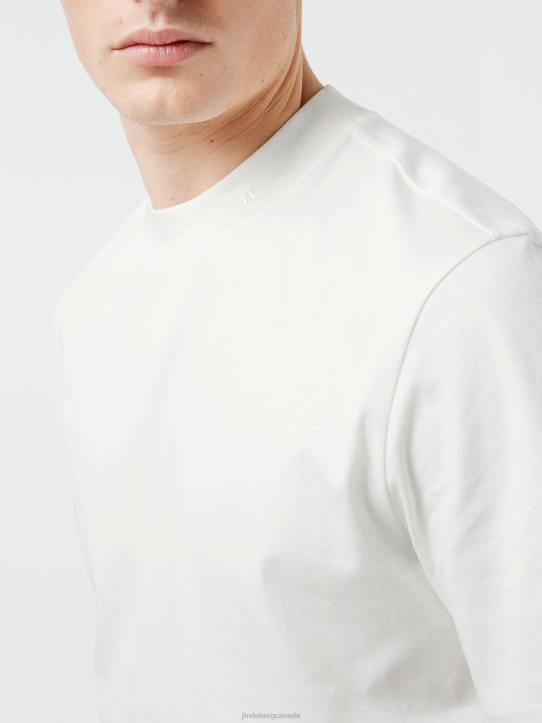 Ace Mock Neck T-shirt White Men J.Lindeberg Clothing 66XF2146 - Image 4