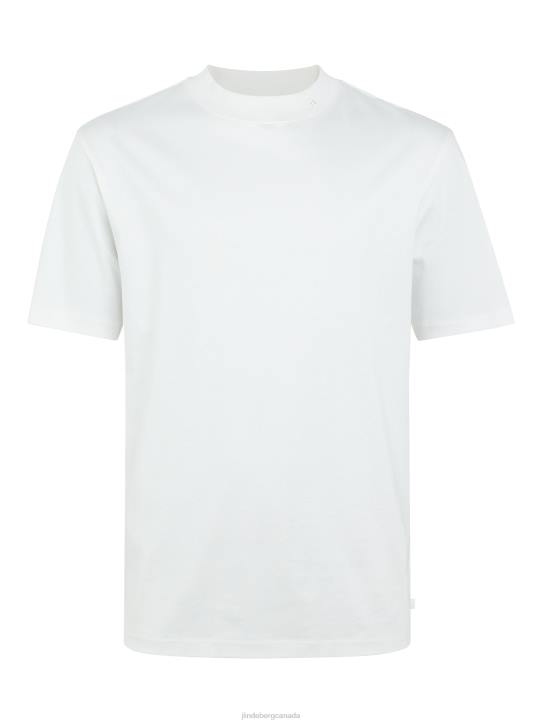 Ace Mock Neck T-shirt White Men J.Lindeberg Clothing 66XF2146 - Image 5