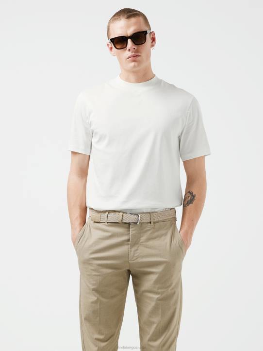 Ace Mock Neck T-shirt White Men J.Lindeberg Clothing 66XF2146 - Image 1
