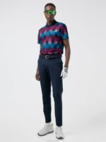 Active Argyle Golf Pant Navy Men J.Lindeberg Clothing 66XF2218 - Image 2