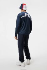 Active Long Sleeve T-shirt Navy Men J.Lindeberg Clothing 66XF162 - Image 2