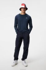 Active Long Sleeve T-shirt Navy Men J.Lindeberg Clothing 66XF162 - Image 3