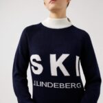Ada Knitted Ski Sweater Navy Women J.Lindeberg Clothing 66XF2839