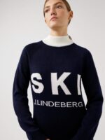 Ada Knitted Ski Sweater Navy Women J.Lindeberg Clothing 66XF2839