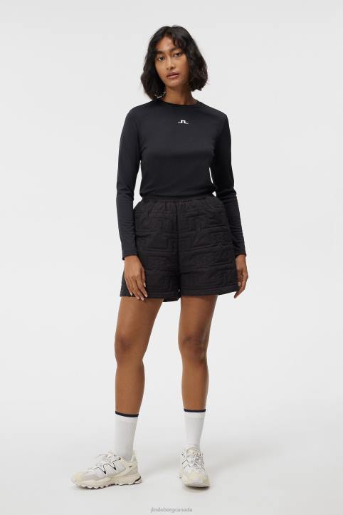 Ada Long Sleeve T-shirt Black Women J.Lindeberg Clothing 66XF1326 - Image 2