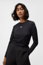 Ada Long Sleeve T-shirt Black Women J.Lindeberg Clothing 66XF1326 - Image 3