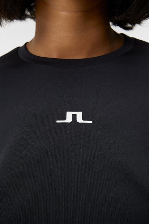 Ada Long Sleeve T-shirt Black Women J.Lindeberg Clothing 66XF1326 - Image 4