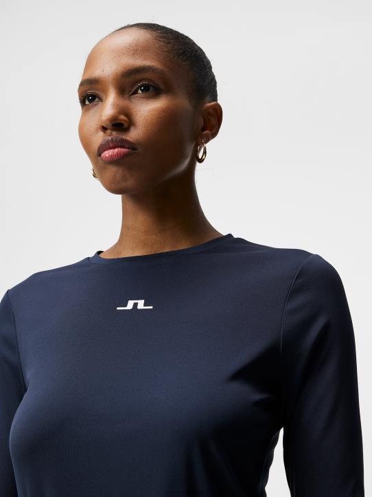 Ada Long Sleeve T-shirt Navy Women J.Lindeberg Clothing 66XF1401 - Image 3