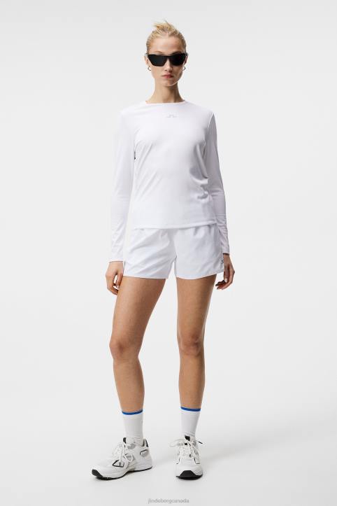Ada Long Sleeve T-shirt White Women J.Lindeberg Clothing 66XF1400 - Image 2