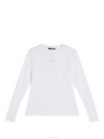 Ada Long Sleeve T-shirt White Women J.Lindeberg Clothing 66XF1400 - Image 5
