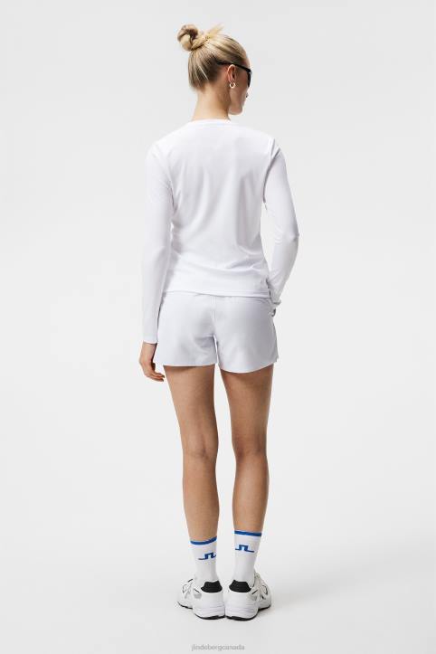 Ada Long Sleeve T-shirt White Women J.Lindeberg Clothing 66XF1400 - Image 1
