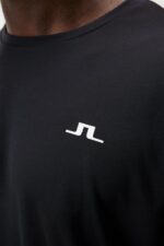 Ade Long Sleeve T-shirt Black Men J.Lindeberg Clothing 66XF8 - Image 4