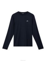 Ade Long Sleeve T-shirt Navy Men J.Lindeberg Clothing 66XF161 - Image 5