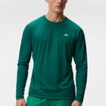 Ade Long Sleeve T-shirt Rain Forest Men J.Lindeberg Clothing 66XF160