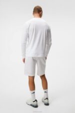 Ade Long Sleeve T-shirt White Men J.Lindeberg Clothing 66XF159 - Image 2