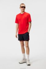 Ade T-shirt Fiery Red Men J.Lindeberg Clothing 66XF171 - Image 2