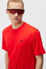 Ade T-shirt Fiery Red Men J.Lindeberg Clothing 66XF171 - Image 3
