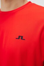 Ade T-shirt Fiery Red Men J.Lindeberg Clothing 66XF171 - Image 4