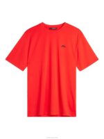 Ade T-shirt Fiery Red Men J.Lindeberg Clothing 66XF171 - Image 5