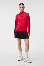 Adeline Knitted Sweater Rose Red Women J.Lindeberg Clothing 66XF1763 - Image 2