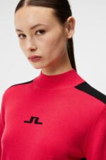 Adeline Knitted Sweater Rose Red Women J.Lindeberg Clothing 66XF1763 - Image 3