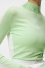 Adia Knitted Sweater Patina Green Women J.Lindeberg Clothing 66XF1826 - Image 5
