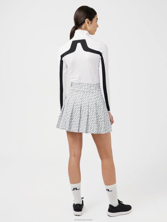 Adina Print Golf Skirt Navy Bridge Monogram Women J.Lindeberg Clothing 66XF2708 - Image 2