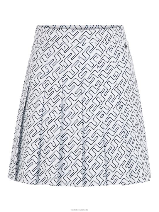 Adina Print Golf Skirt Navy Bridge Monogram Women J.Lindeberg Clothing 66XF2708 - Image 5