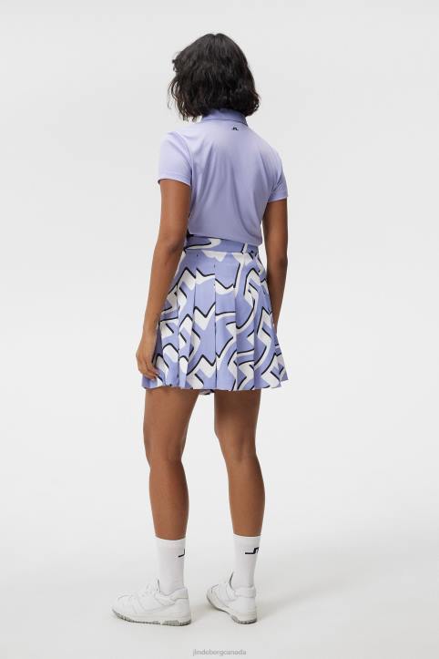 Adina Print Skirt Bridge Wave Sweet Lavender Women J.Lindeberg Clothing 66XF1569 - Image 2