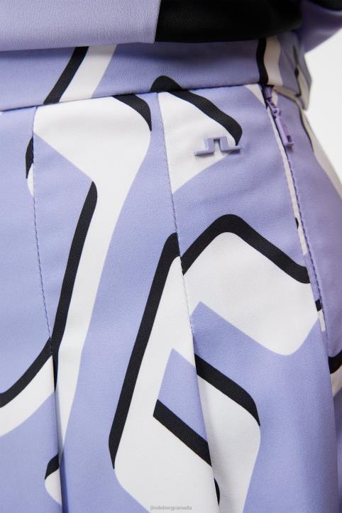Adina Print Skirt Bridge Wave Sweet Lavender Women J.Lindeberg Clothing 66XF1569 - Image 5