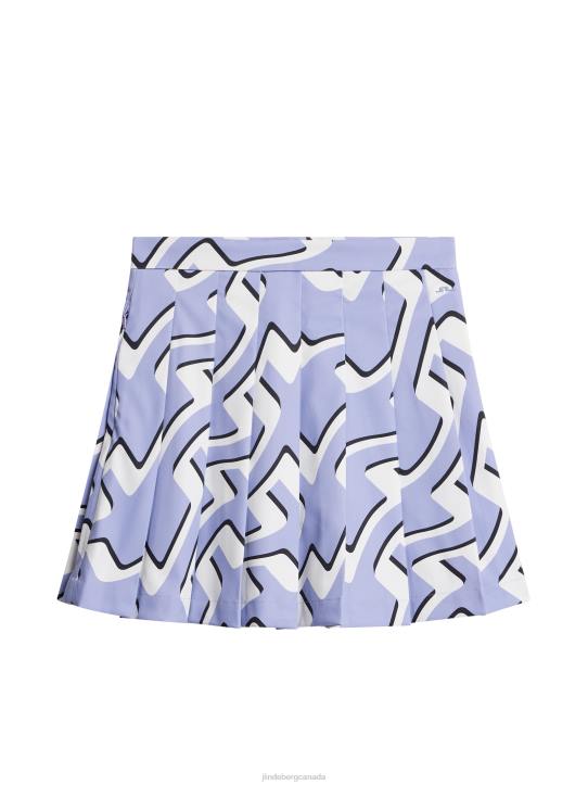 Adina Print Skirt Bridge Wave Sweet Lavender Women J.Lindeberg Clothing 66XF1569 - Image 6