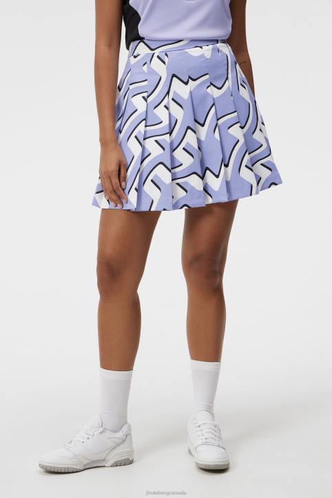 Adina Print Skirt Bridge Wave Sweet Lavender Women J.Lindeberg Clothing 66XF1569 - Image 1