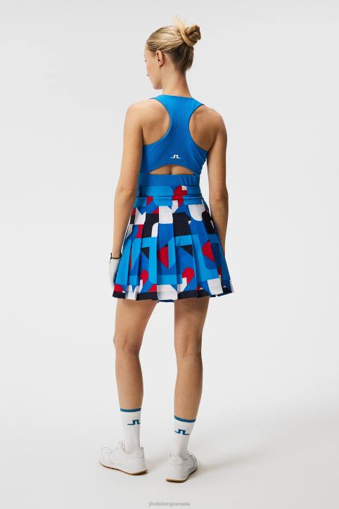 Adina Print Skirt Brilliant Blue Big Bridge Women J.Lindeberg Clothing 66XF1676 - Image 2