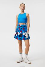 Adina Print Skirt Brilliant Blue Big Bridge Women J.Lindeberg Clothing 66XF1676 - Image 3