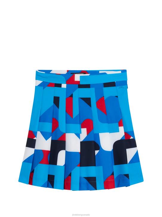 Adina Print Skirt Brilliant Blue Big Bridge Women J.Lindeberg Clothing 66XF1676 - Image 6
