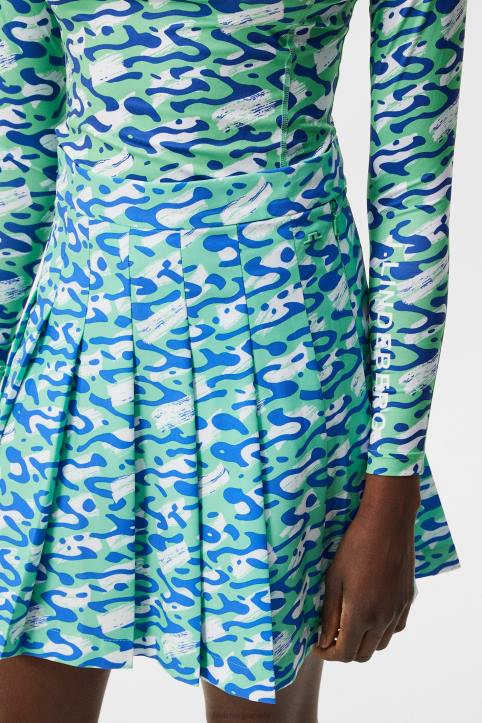 Adina Print Skirt Caldera Jade Cream Women J.Lindeberg Clothing 66XF1567 - Image 4