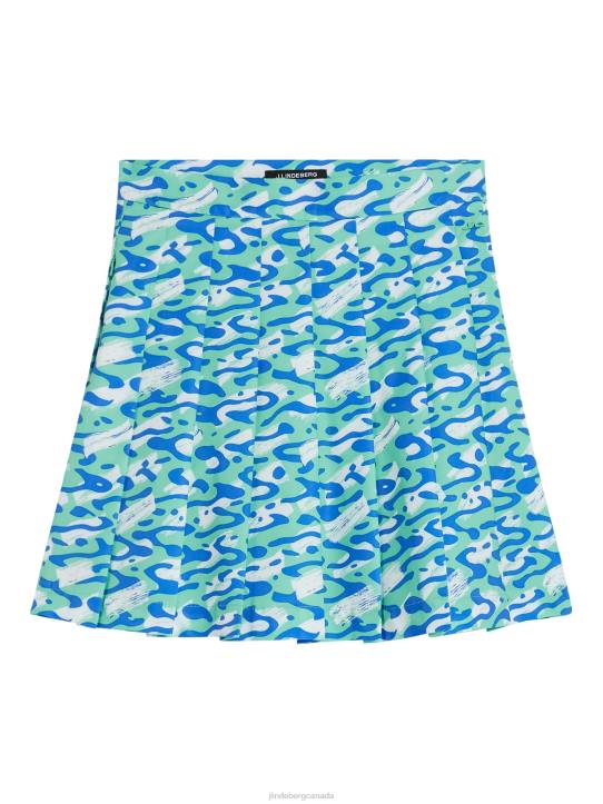 Adina Print Skirt Caldera Jade Cream Women J.Lindeberg Clothing 66XF1567 - Image 6