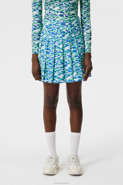 Adina Print Skirt Caldera Jade Cream Women J.Lindeberg Clothing 66XF1567 - Image 1
