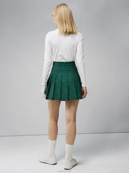 Adina Print Skirt Classic Green Bridge Monogram Women J.Lindeberg Clothing 66XF2685