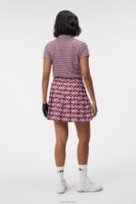 Adina Print Skirt Micro Bridge Rose Red Women J.Lindeberg Clothing 66XF1568 - Image 2