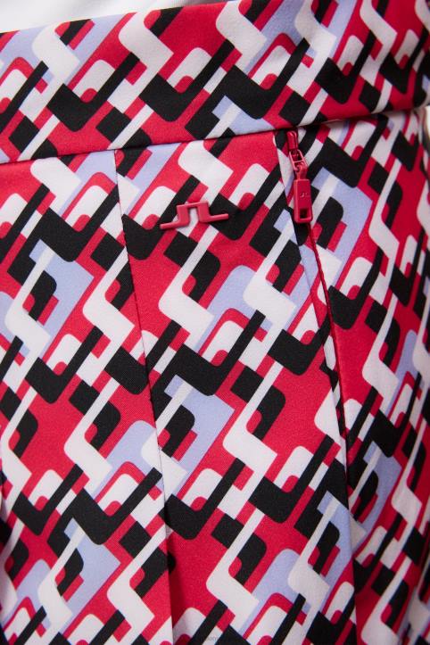 Adina Print Skirt Micro Bridge Rose Red Women J.Lindeberg Clothing 66XF1568 - Image 4